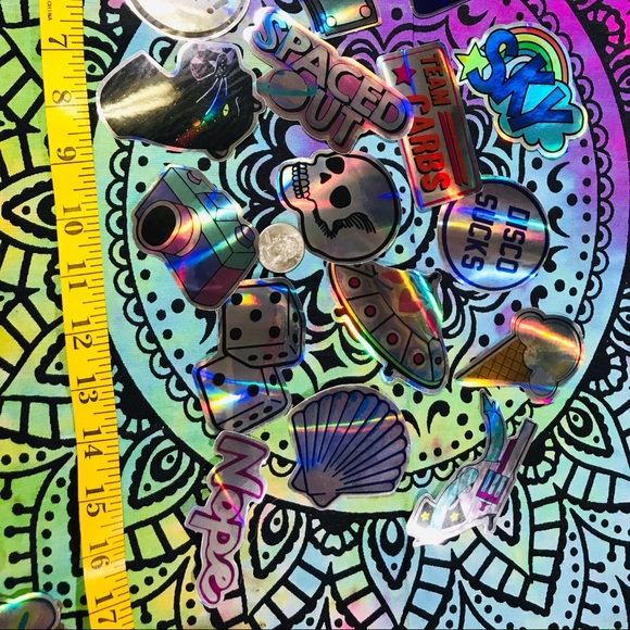 NOPE Metallic Prismatic Reflective Single Decor Sticker - Picture 4 of 6